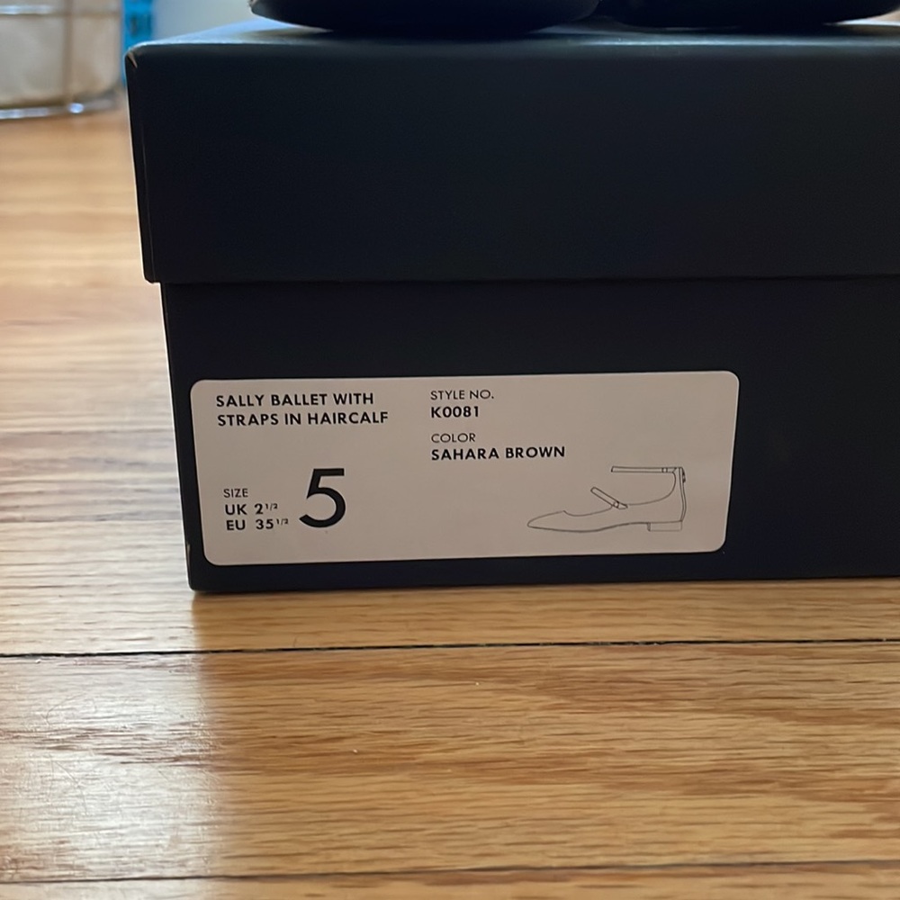 Euc J. Crew Sally Ballet With Straps In Calf Hair View 2